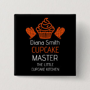 Bóton Quadrado 5.08cm Curso de cupcake