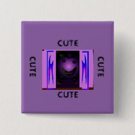 BÓTON QUADRADO 5.08CM CUTE_LOGO_PINK_BLACK
