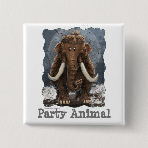 Bóton Quadrado 5.08cm Cute Mastodon