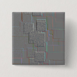 Bóton Quadrado 5.08cm "Cyber Gothic" Arte Geométrica