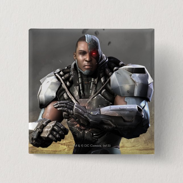 Bóton Quadrado 5.08cm Cyborg (Frente)