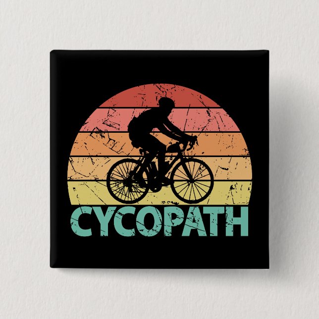 Bóton Quadrado 5.08cm Cycopath Funny Cycling (Frente)