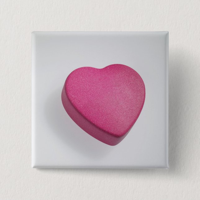 Bóton Quadrado 5.08cm Da tentativa doces do coração outra vez (Frente)