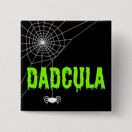 Bóton Quadrado 5.08cm Dadcula Green Driting Font Spider Web