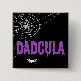 Bóton Quadrado 5.08cm Dadcula Purple Drill Font Spider Web