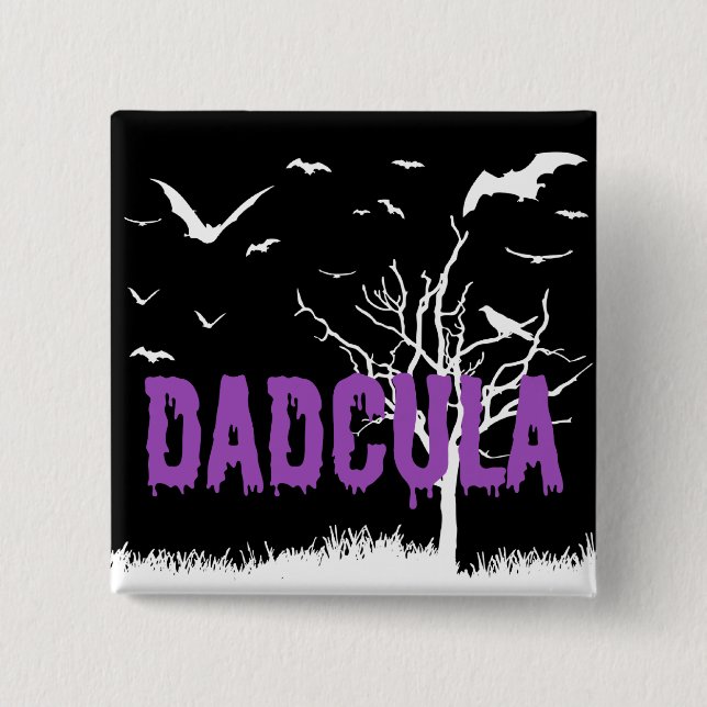 Bóton Quadrado 5.08cm Dadcula Purple Drivers Fonts Flying Bats (Frente)