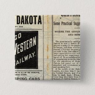 Bóton Quadrado 5.08cm Dakota Central