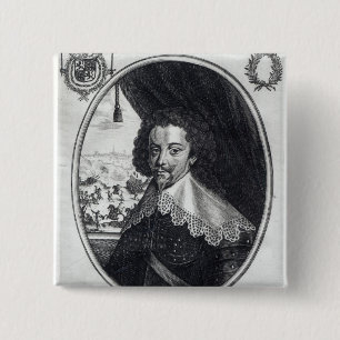 Bóton Quadrado 5.08cm d'Albert de Charles de Luynes Marquês