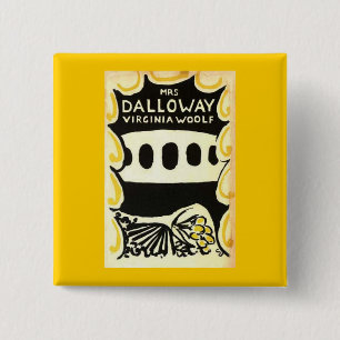 Bóton Quadrado 5.08cm Dalloway Virginia Woolf First Edition