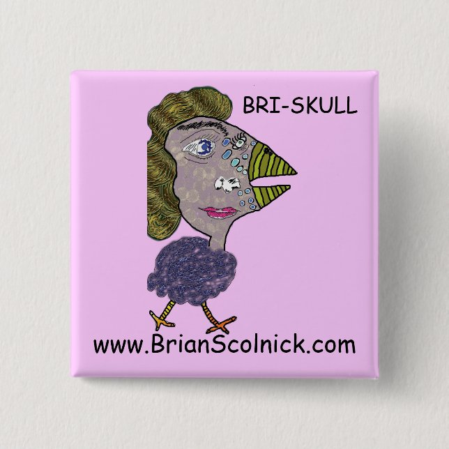 Bóton Quadrado 5.08cm dama (Frente)