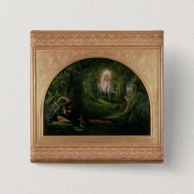 Bóton Quadrado 5.08cm Dama Sem Merci do Belle do La (Frente)