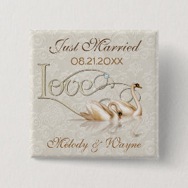 Bóton Quadrado 5.08cm Damask Elegance