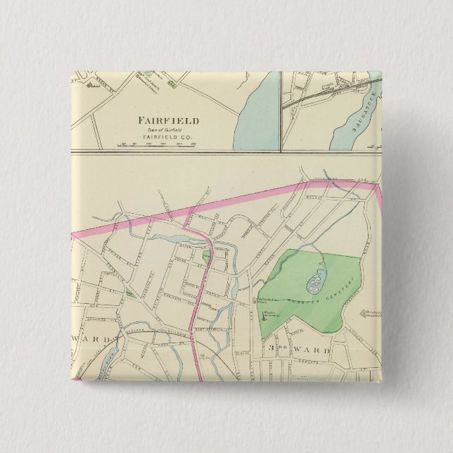 Bóton Quadrado 5.08cm Danbury (Frente)