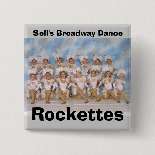 Bóton Quadrado 5.08cm Dança Rockettes do Broadway da venda