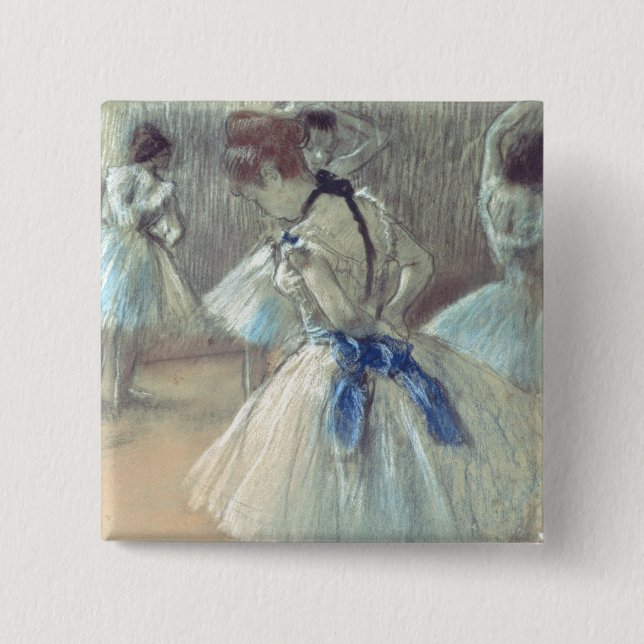 Bóton Quadrado 5.08cm Dançarino de Edgar Degas | (Frente)