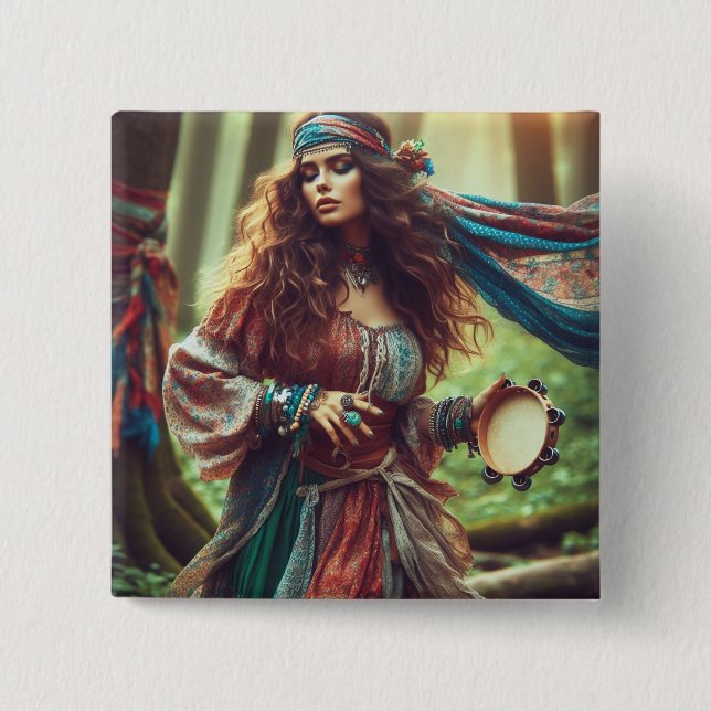 BÓTON QUADRADO 5.08CM DANCING GYPSI (Frente)