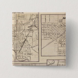 Bóton Quadrado 5.08cm Danville, Shelbyville, Atlanta e Monticello