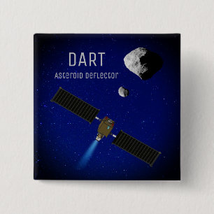 Bóton Quadrado 5.08cm DART Asteroide Defletor Espacial