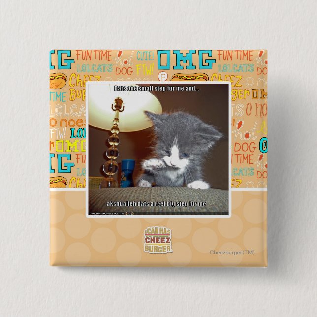 Bóton Quadrado 5.08cm Dats uma pele pequena da etapa mim (Frente)