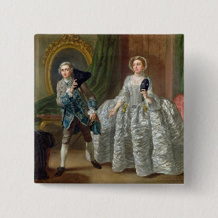 Bóton Quadrado 5.08cm David Garrick e Sra. Pritchard 'no suspeito