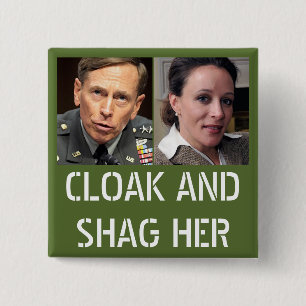 Bóton Quadrado 5.08cm David Petraeus: Casaco e Shag ela