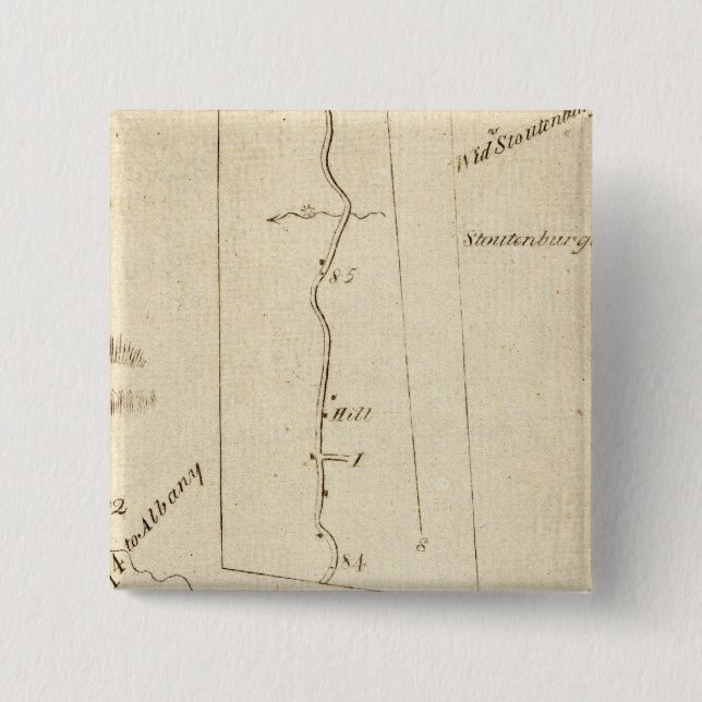 Bóton Quadrado 5.08cm De Poughkeepsie para Albany 14 (Frente)