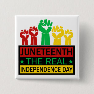 Bóton Quadrado 5.08cm Décima Sétima Palavra de Arte Pan Africa Cores