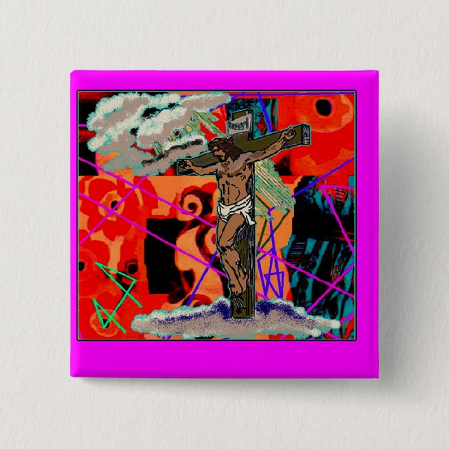 Bóton Quadrado 5.08cm decolores (Frente)