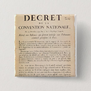 Bóton Quadrado 5.08cm Decreto da convenção nacional