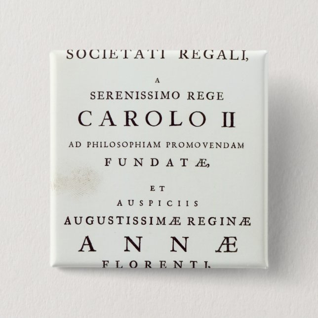 Bóton Quadrado 5.08cm Dedicação à sociedade real (Frente)