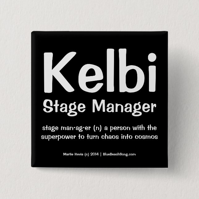 Bóton Quadrado 5.08cm Defina-se & seu botão do trabalho (Frente)