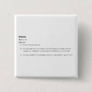 Bóton Quadrado 5.08cm Definição Bionica em Preto