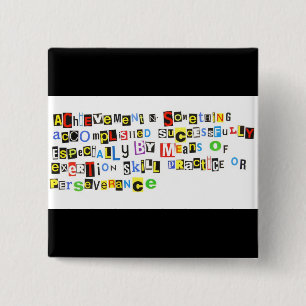 Bóton Quadrado 5.08cm Definição da realização