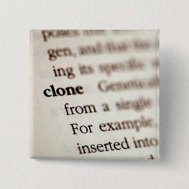Bóton Quadrado 5.08cm Definição de clone (Frente)
