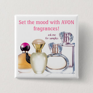 Bóton Quadrado 5.08cm Definir o humor~Fragrâncias AVON