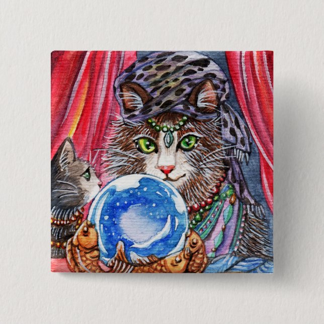 Bóton Quadrado 5.08cm Deixe-me dizer sua fortuna (Frente)