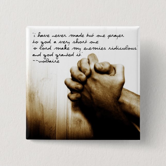 Bóton Quadrado 5.08cm Deixe meus inimigos ser ridículos (Frente)