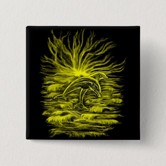 Bóton Quadrado 5.08cm Delfinpaar (Frente)