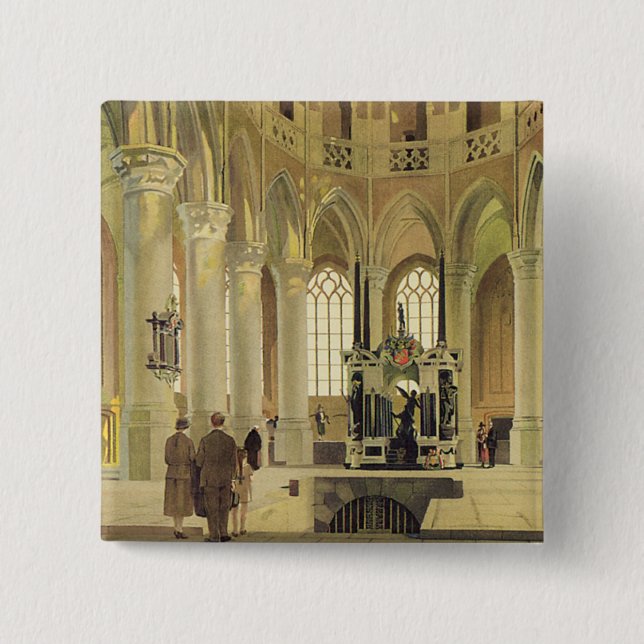 Bóton Quadrado 5.08cm Delft LNER Poster (Frente)