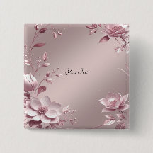 Delicate Pink Floral Button