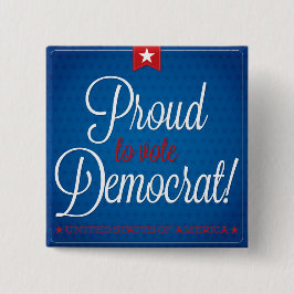 Bóton Quadrado 5.08cm Democrata