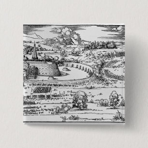 Bóton Quadrado 5.08cm Demonstração de medidas defensivas