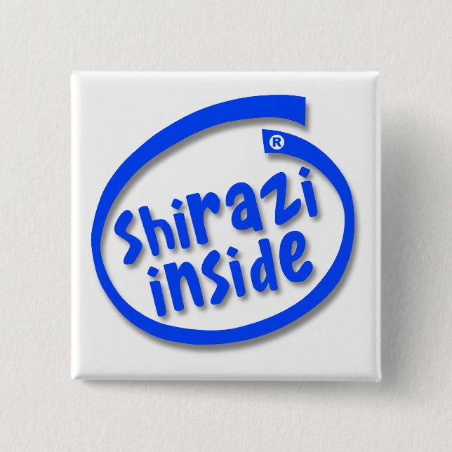 Bóton Quadrado 5.08cm Dentro Shirazi (Frente)