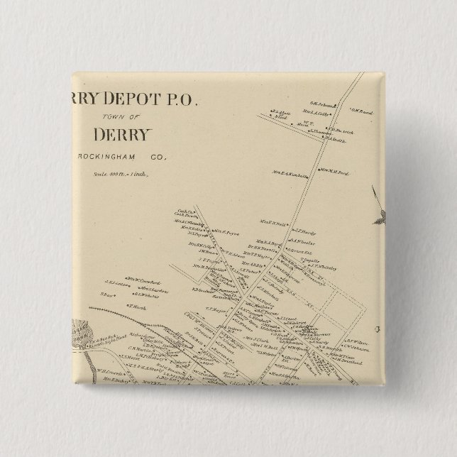 Bóton Quadrado 5.08cm Depósito Derry OC (Frente)