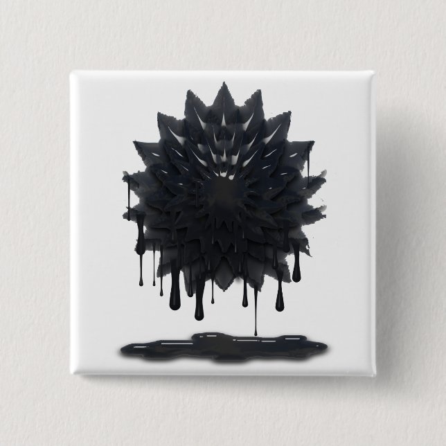 Bóton Quadrado 5.08cm Derramar de petróleo (Frente)