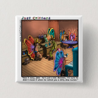 Bóton Quadrado 5.08cm Desativação da Borboleta