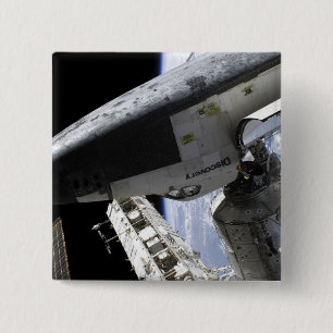 Bóton Quadrado 5.08cm Descoberta do vaivém espacial entrada