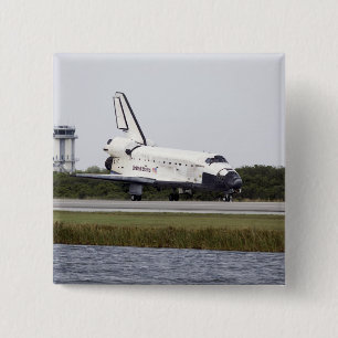 Bóton Quadrado 5.08cm Descoberta do vaivém espacial na pista de