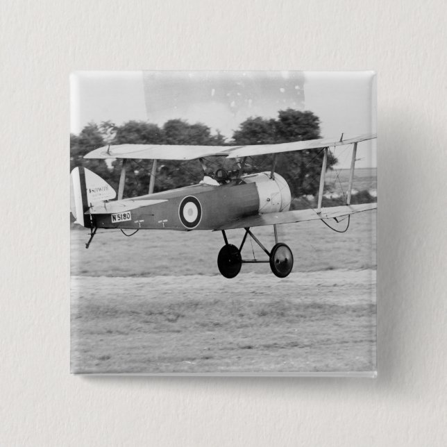 Bóton Quadrado 5.08cm Descolagem dos aviões de Sopwith (Frente)