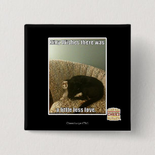 Bóton Quadrado 5.08cm Desejos do gatinho